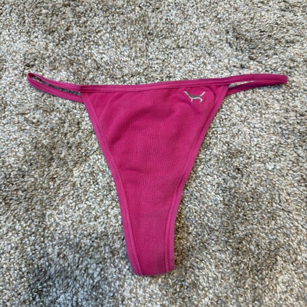 Victoria's Secret Panties Underwear Thong G-String M Medium Pink Hi Cut Sexy